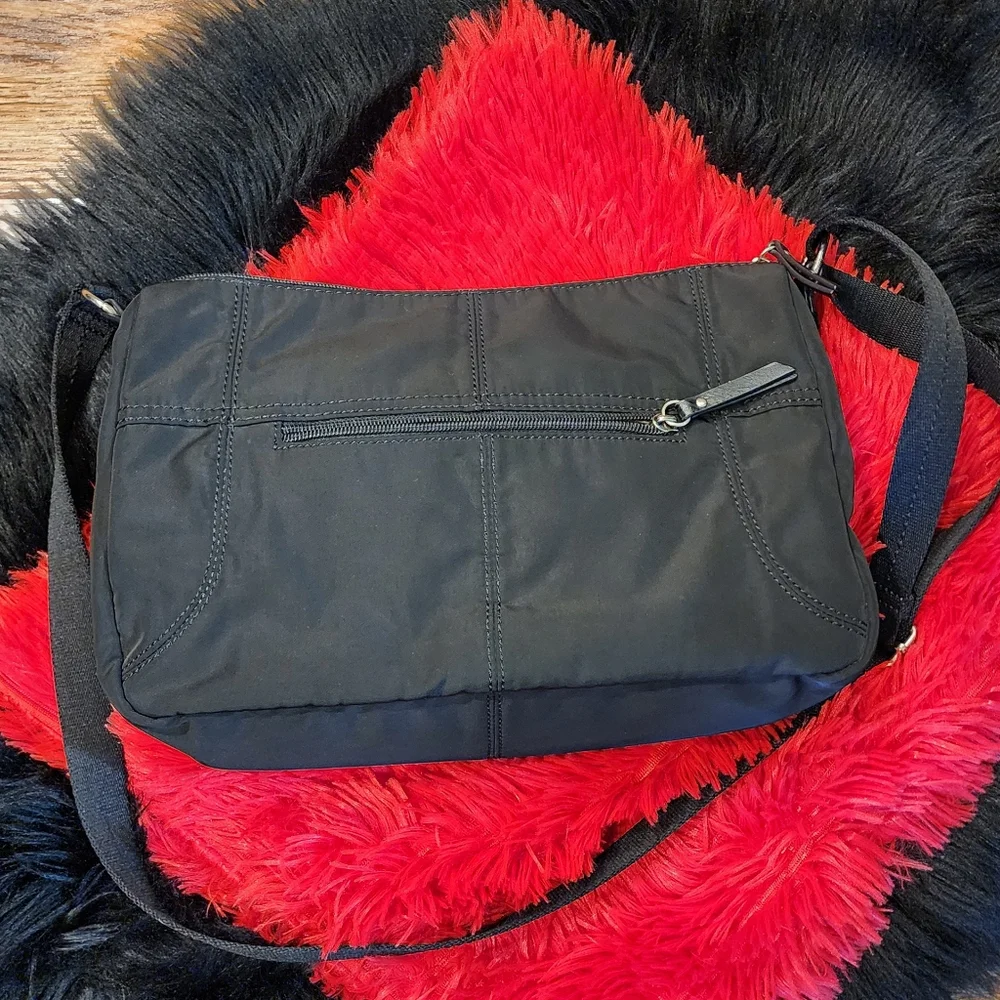 The Sak Esperato Nylon Hobo Crossbody Bag in Black